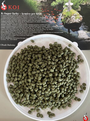 K-Super farby – krmivo pre KOI 15kg (6mm) FARBA + ZDRAVIE