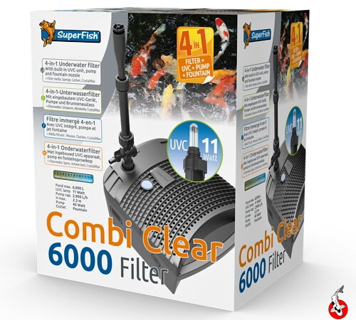 Ponorný jazierkový filter CombiClear 6000 - Filter + UV + čerpadlo