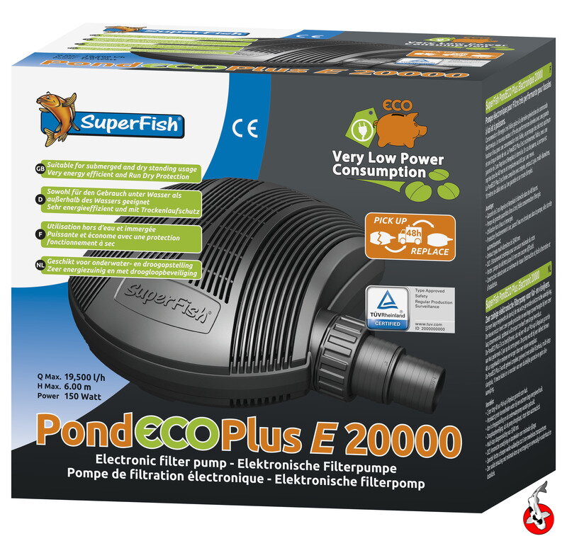 Jazierkové čerpadlo Pond Eco Plus E 20000 - 150 Watt