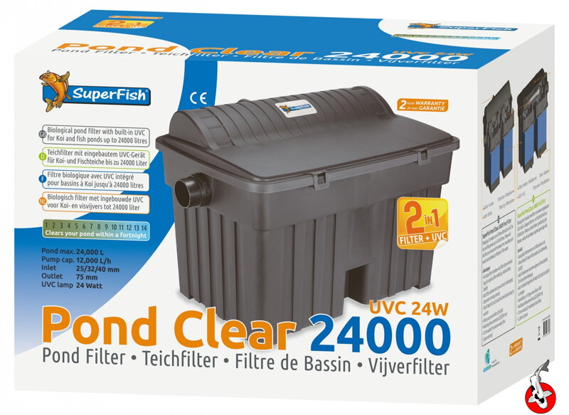 Biologický jazierkový filter PONDCLEAR 24000 UVC-24W s čerpadlom 12000l/h
